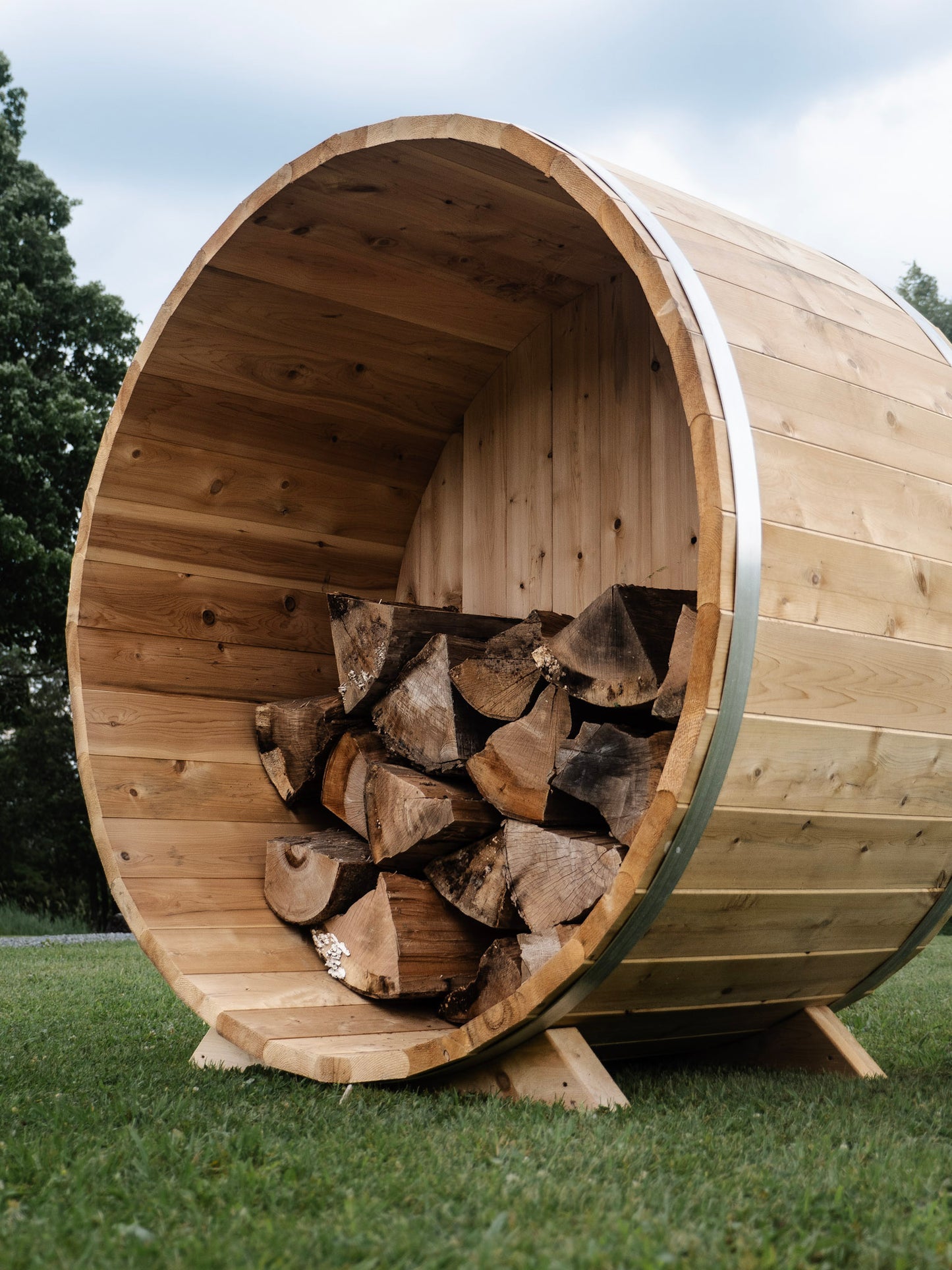 Fire Wood Storage Barrel