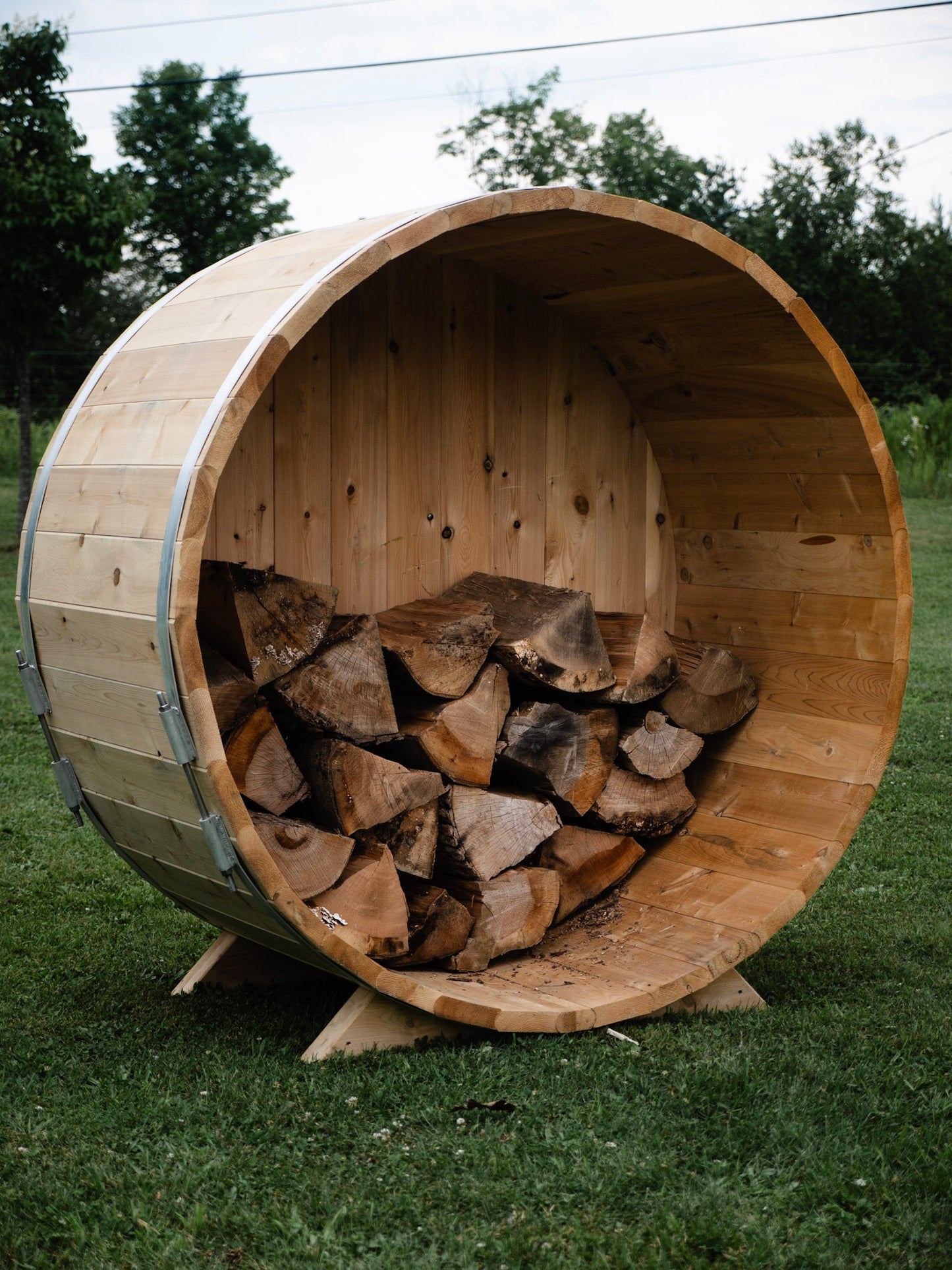 Fire Wood Storage Barrel